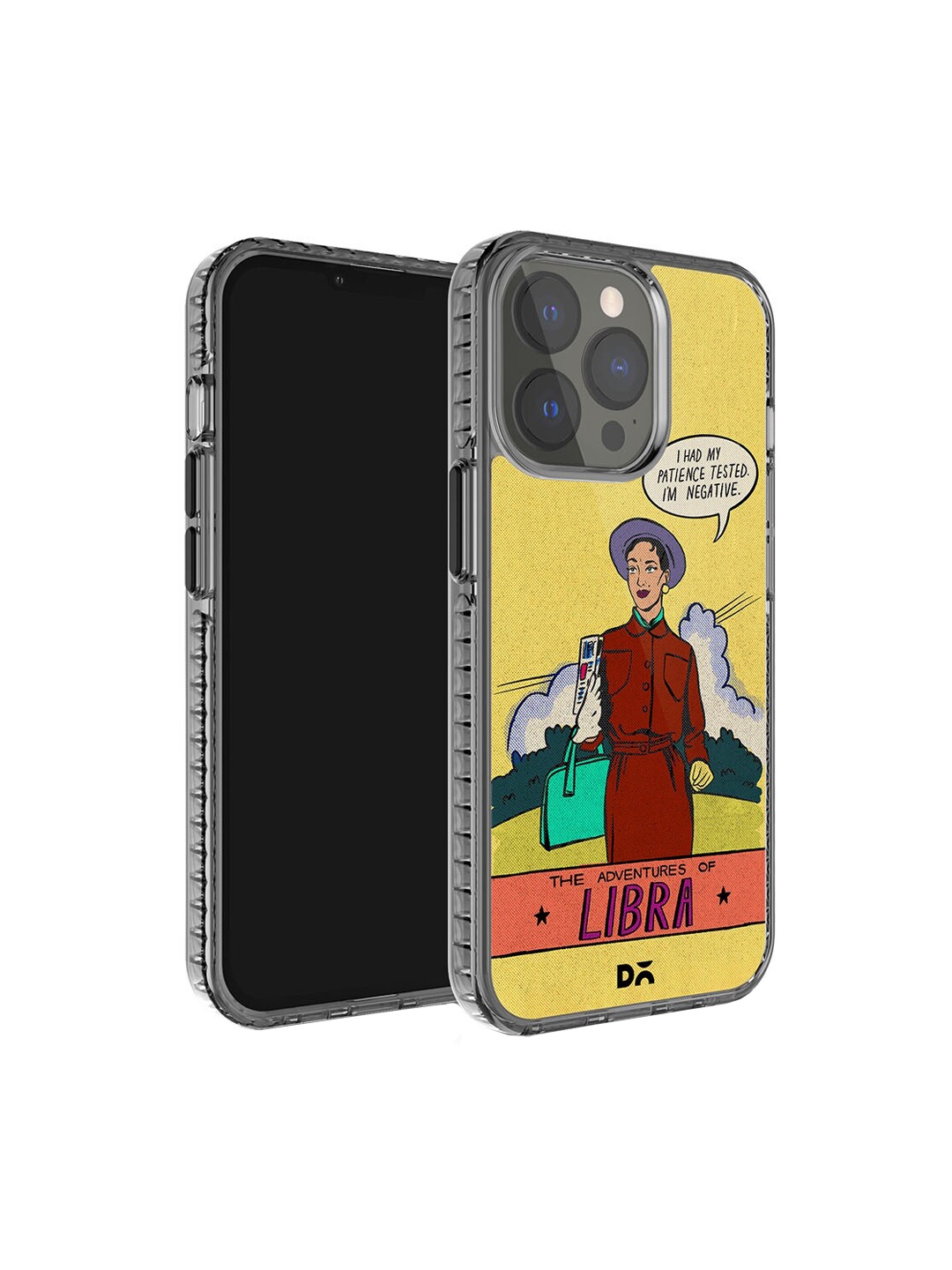

DailyObjects Libra Printed Stride 2.0 iPhone 15 Pro Mobile Back Cover, Yellow