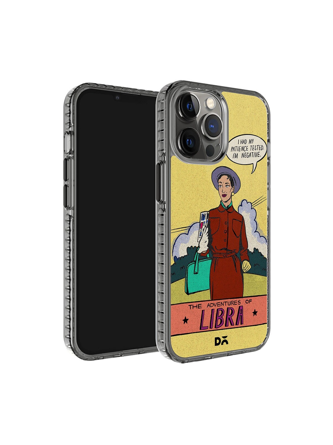 

DailyObjects Printed iPhone 12 Pro Super Slim Back Case, Yellow