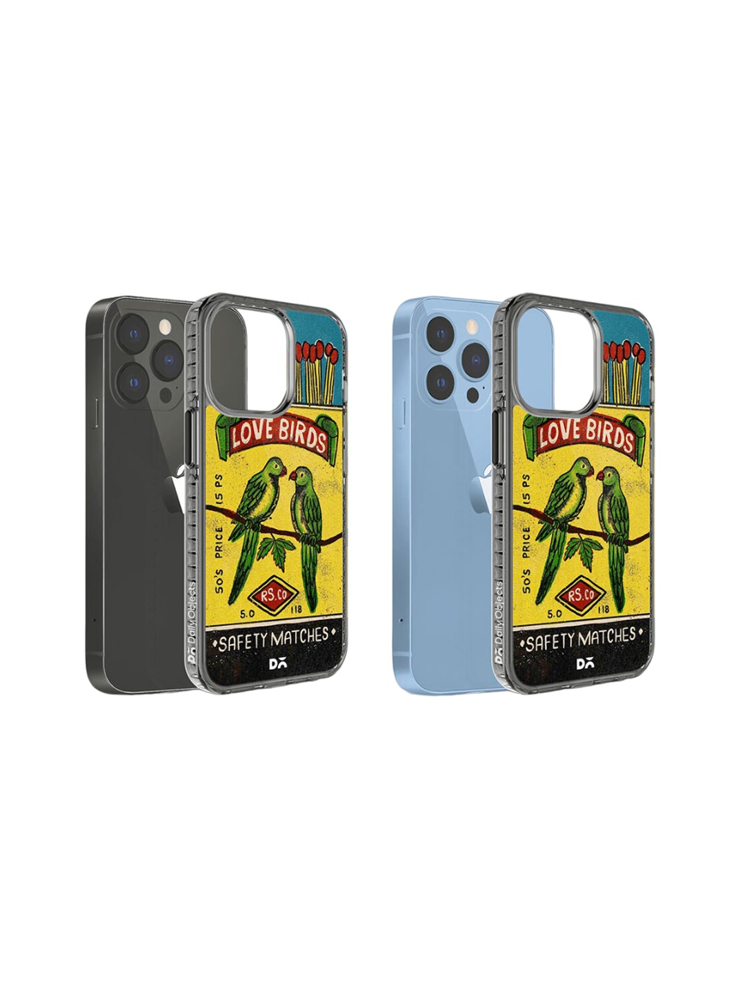 

DailyObjects Love Birds Matchbox Stride 2.0 iPhone 14 Pro Max Case Cover, Yellow
