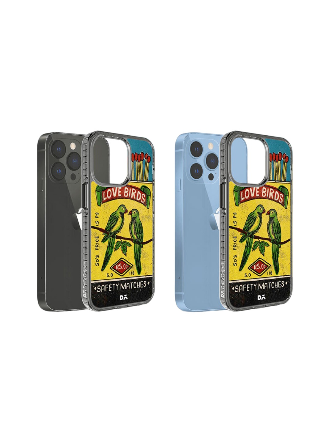 

DailyObjects Love Birds Matchbox Stride 2.0 iPhone 14 Pro Case Cover, Yellow