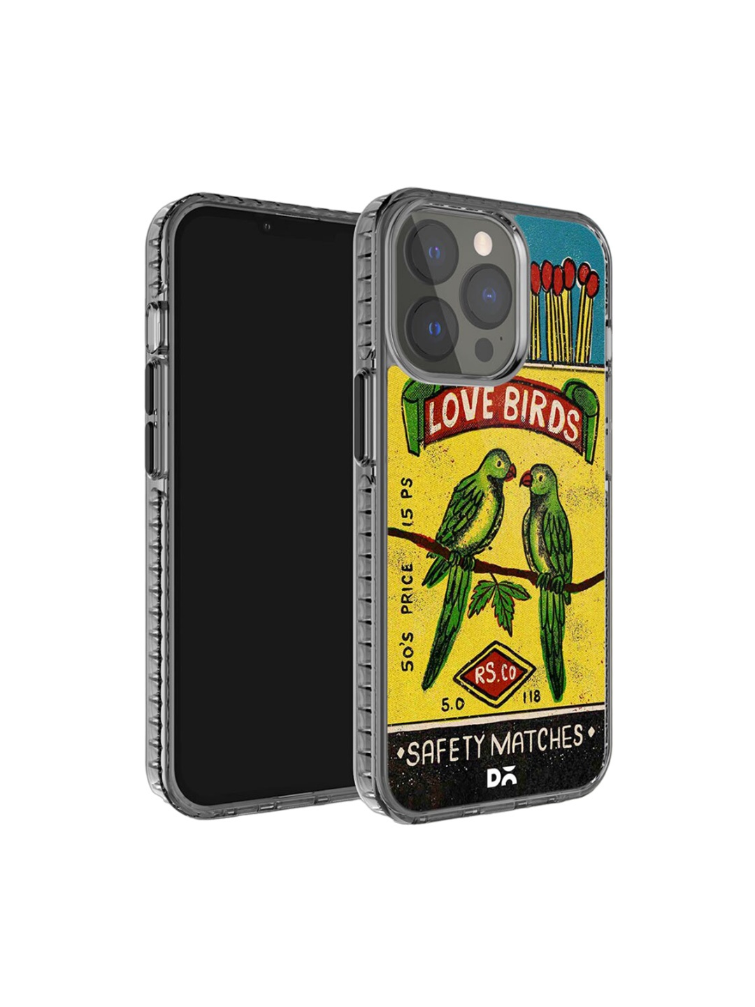 

DailyObjects Love Birds Matchbox Stride iPhone 15 Pro Max Phone Case Cover, Yellow