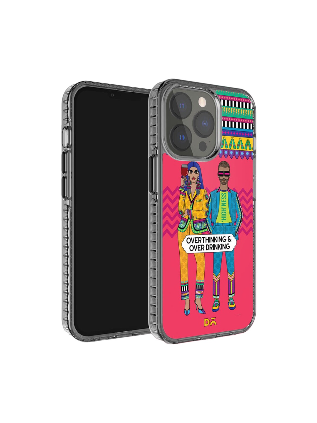 

DailyObjects Printed Stride 2.0 iPhone 15 Pro Max Case Cover, Pink