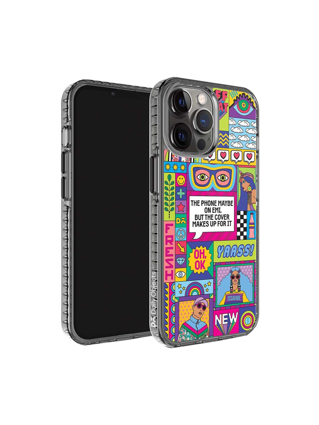 

DailyObjects Quirky Printed iPhone 12 Pro Mobile Cover, Green