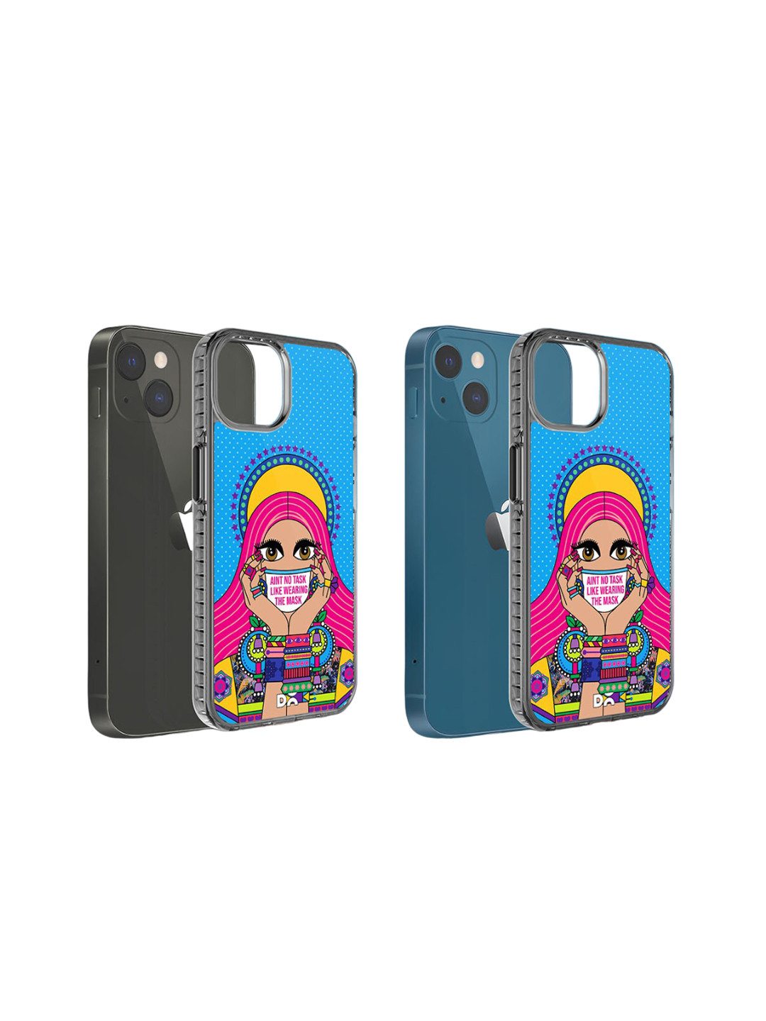 

DailyObjects Printed iPhone 15 Super Slim Back Case, Blue