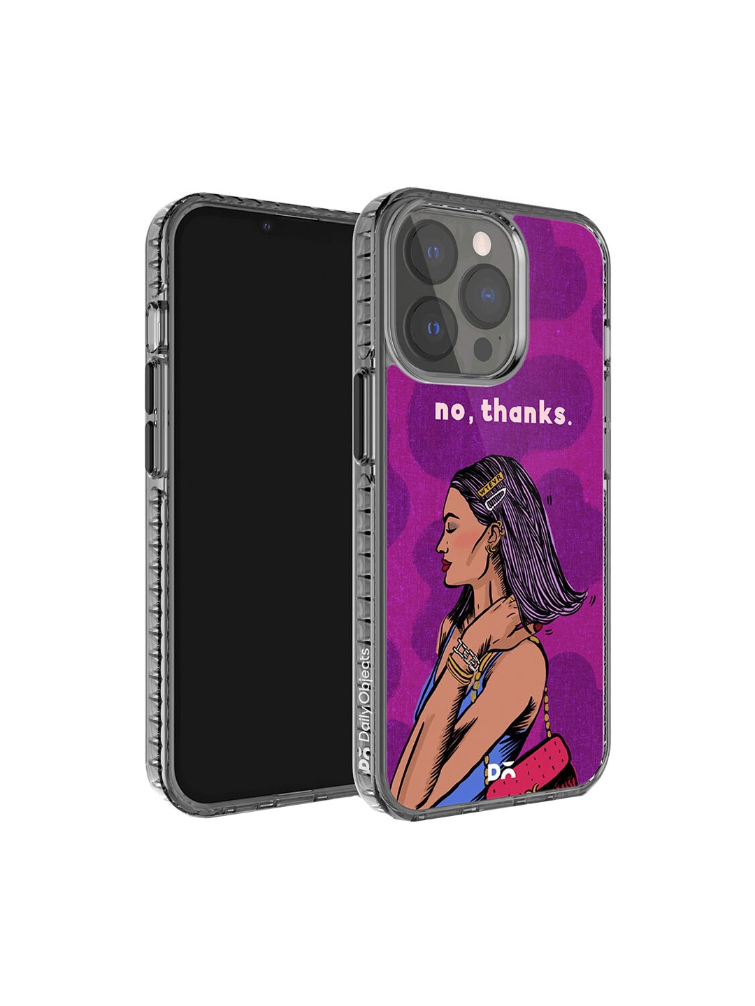 

DailyObjects Printed iPhone 14 Pro Super Slim Back Case, Purple