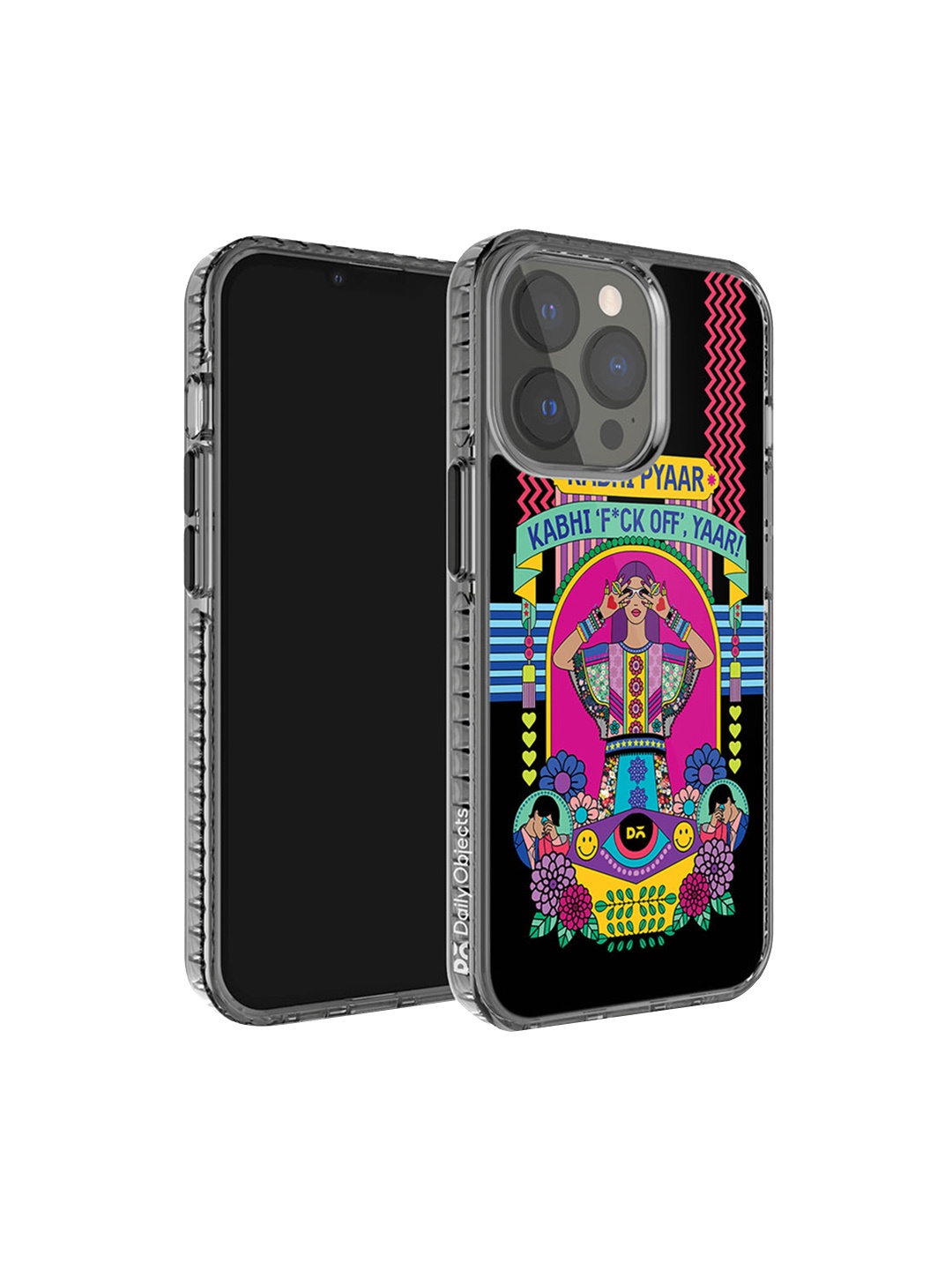 DailyObjects Printed iPhone 14 Pro Phone Case Cover, Black