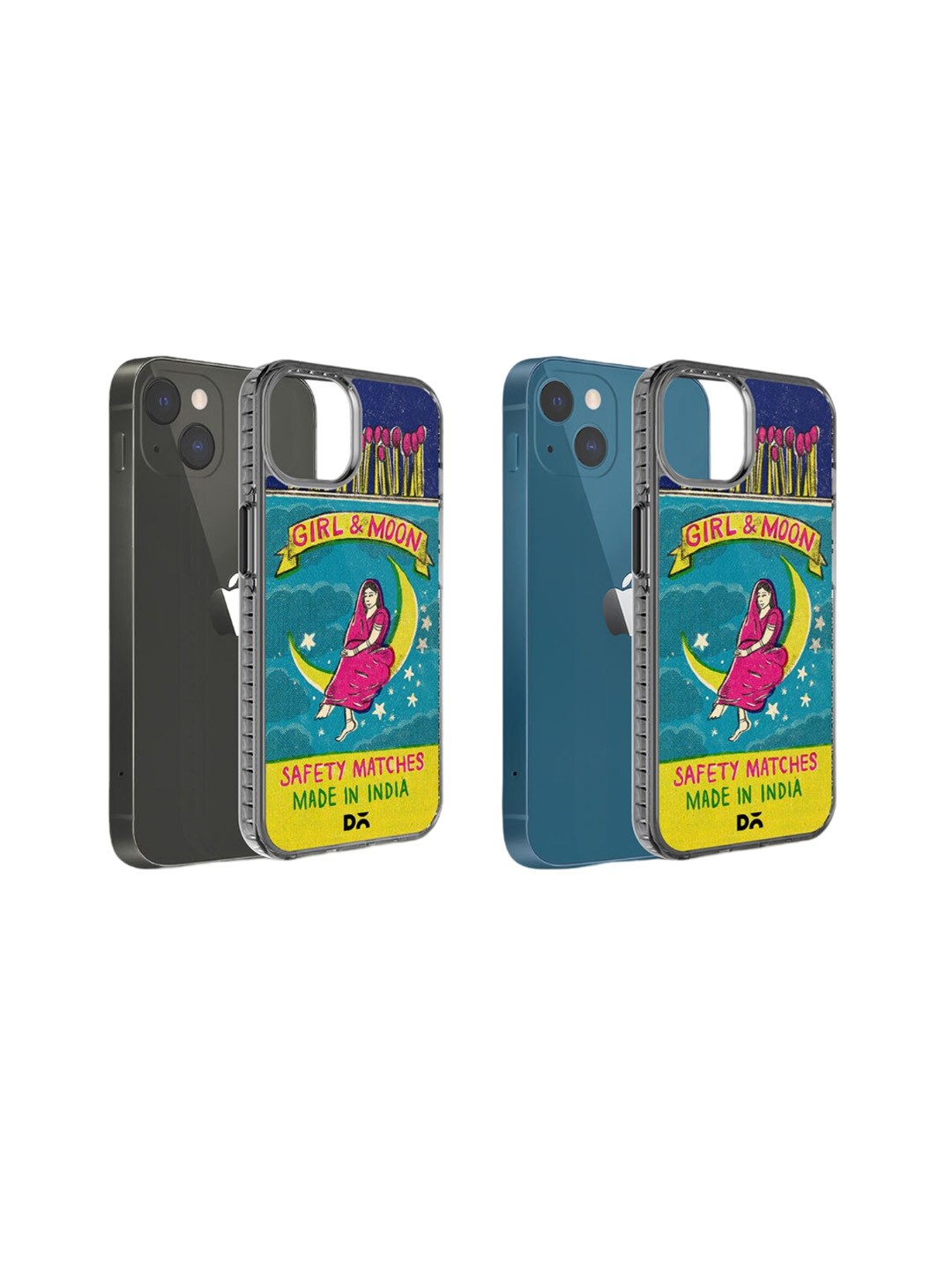 

DailyObjects Moon Girl Matchbox Stride 2.0 iPhone 15 Plus Mobile Back Cover, Teal