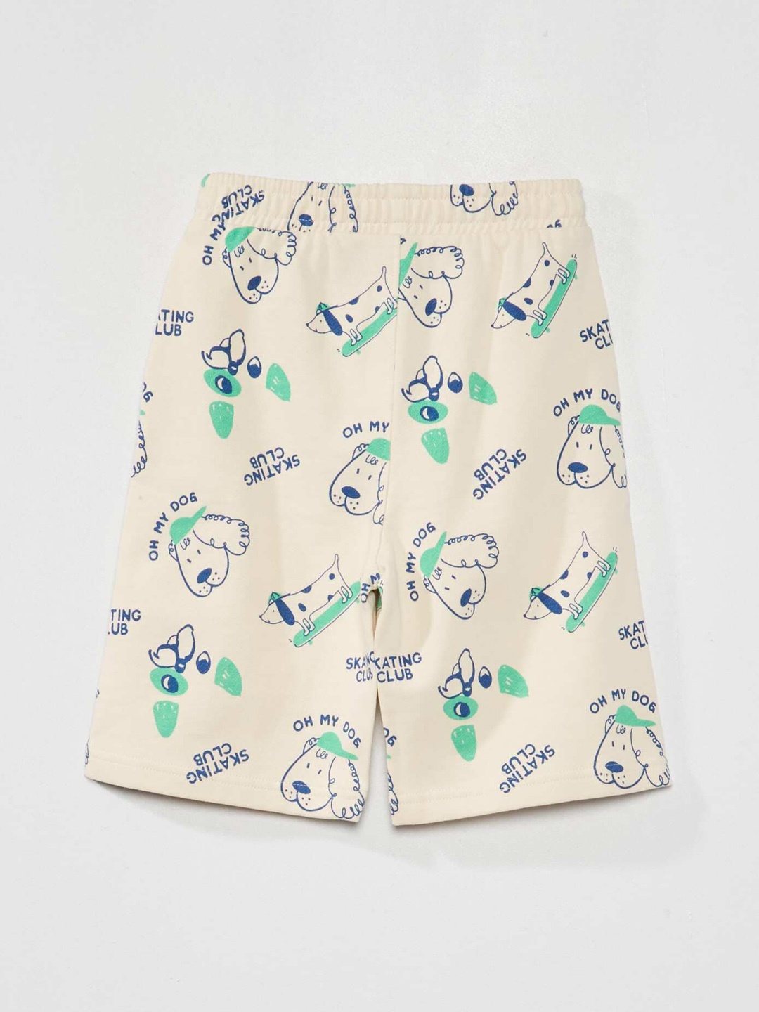 

KIABI Boys Conversational Printed Pure Cotton Shorts, White
