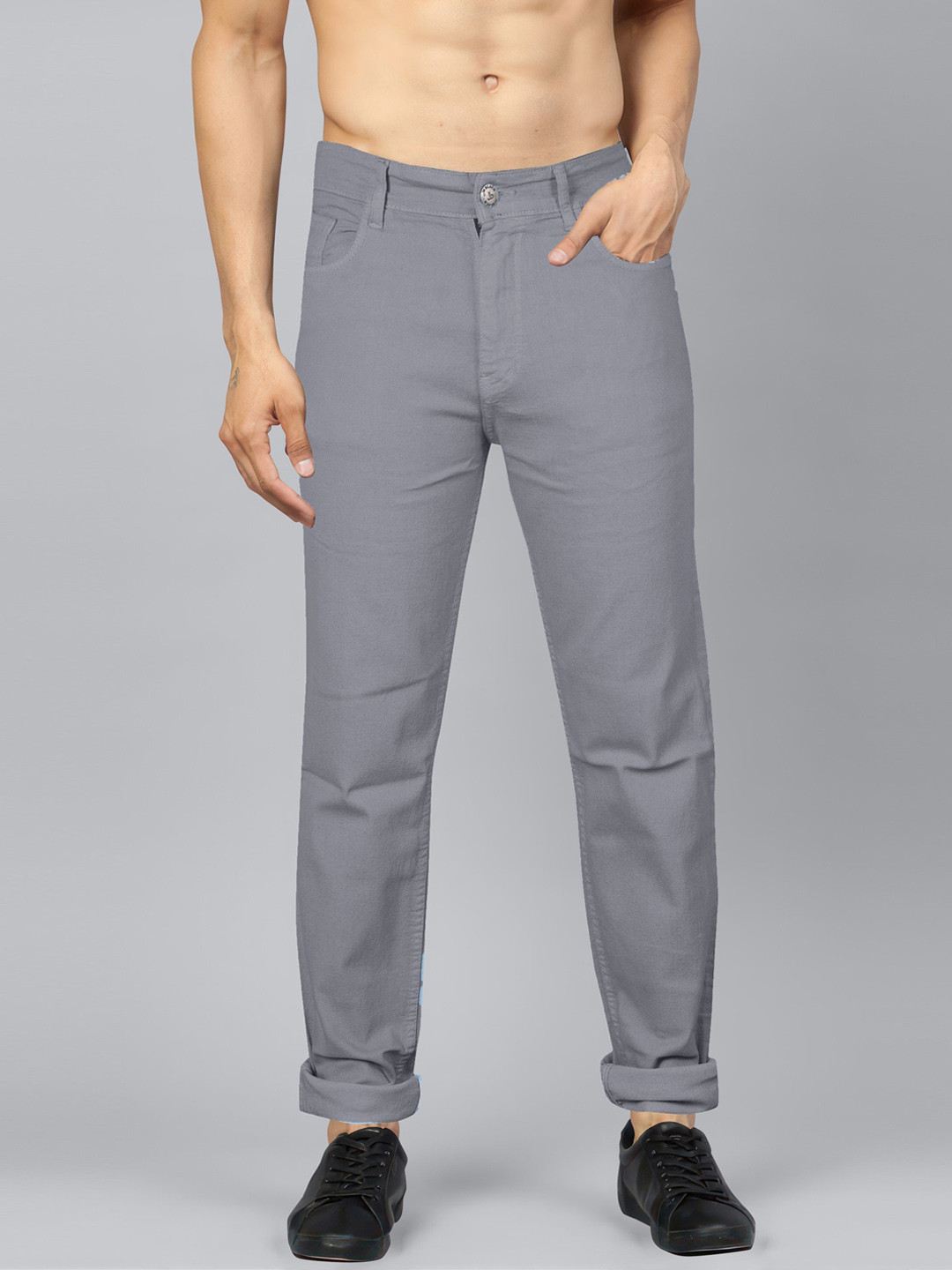 

Jb Just BLACK Men Urban Slim Fit Mid-Rise Cotton Jeans, Grey