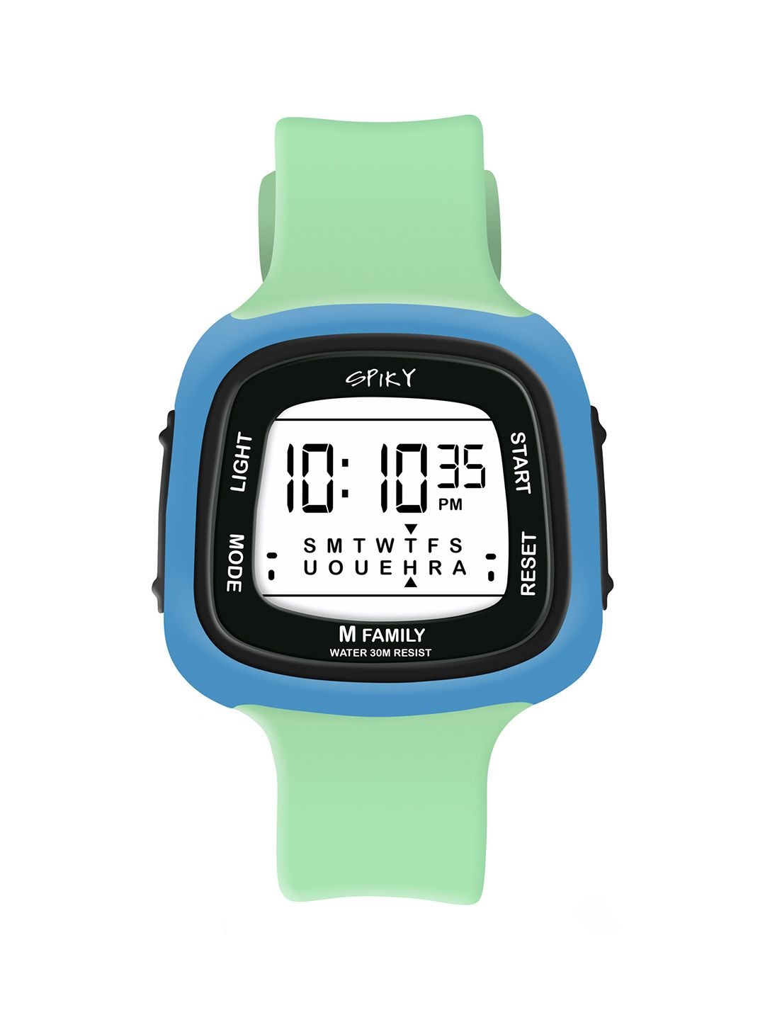 

Spiky Kids Multi Functional Digital Automatic Watch SPKEVA16_C2_GRN, White