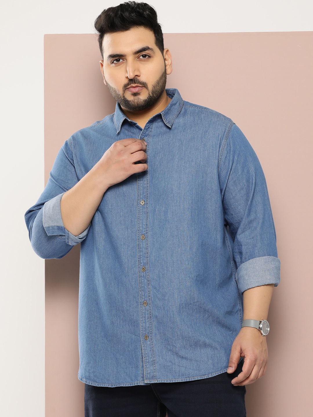 

Sztori Men Original Pure Cotton Casual Shirt, Blue