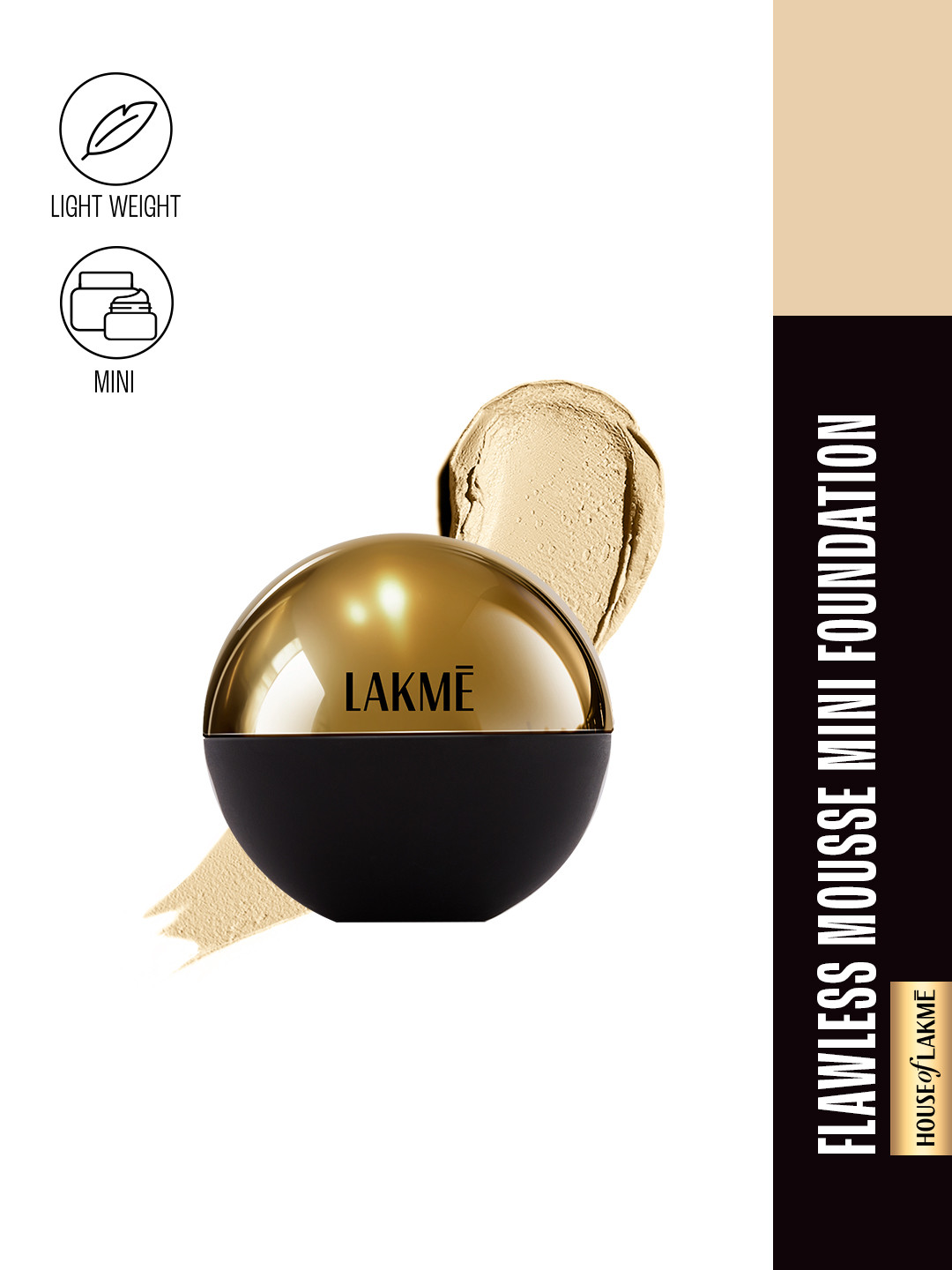 

Lakme Xtraordin-Airy Mattreal Flawless Mini Mousse Foundation 12g - Ivory Fair, Beige