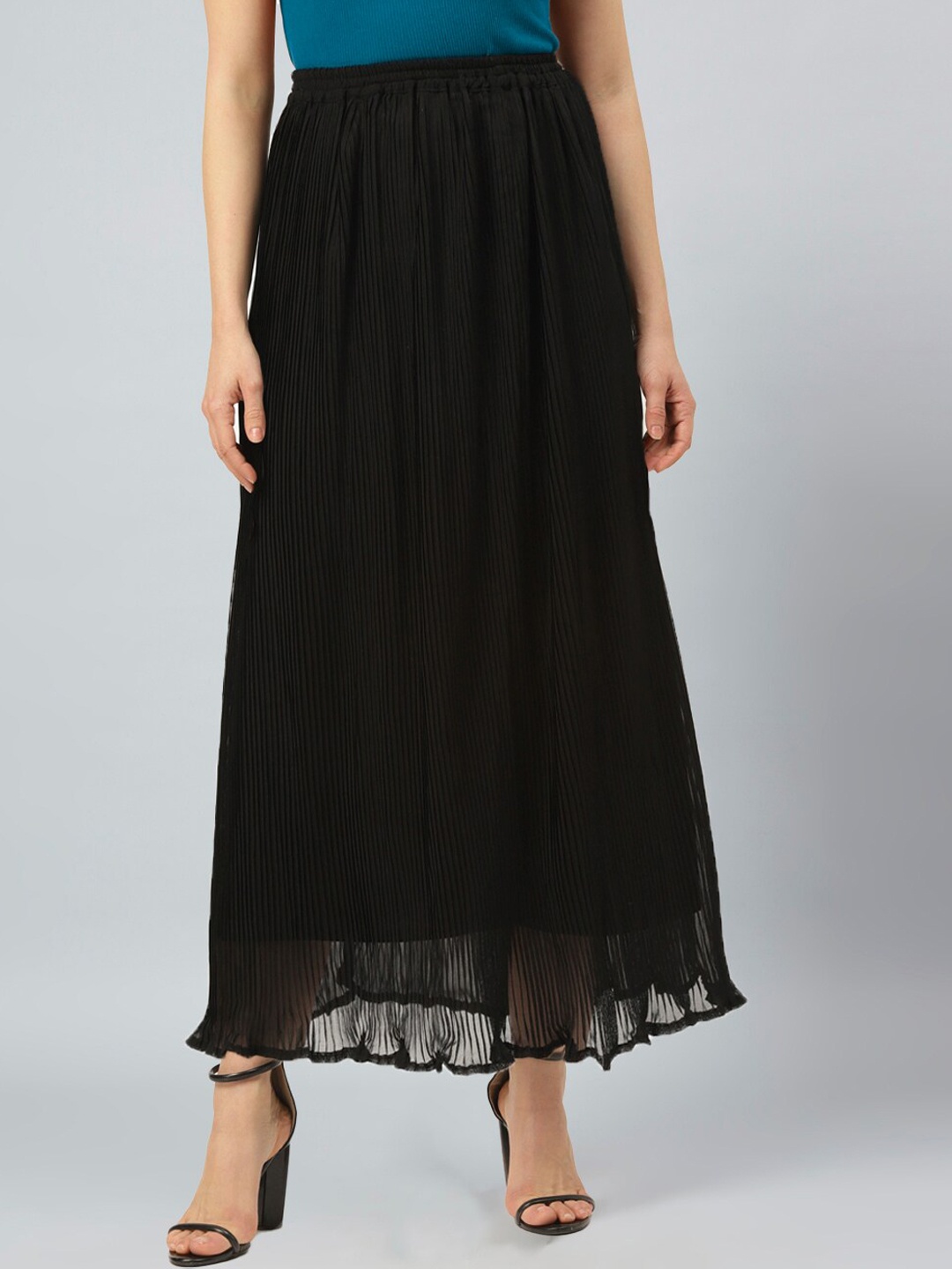 urSense A-Line Maxi Skirt, Black