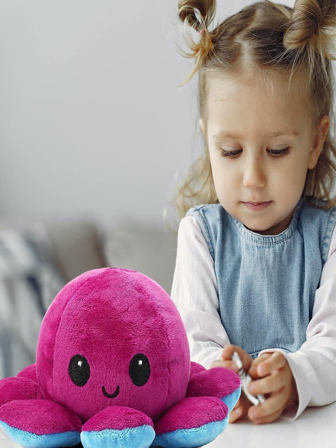 

CareDone Kids Cotton Reversible Octopus Soft Toy, Purple