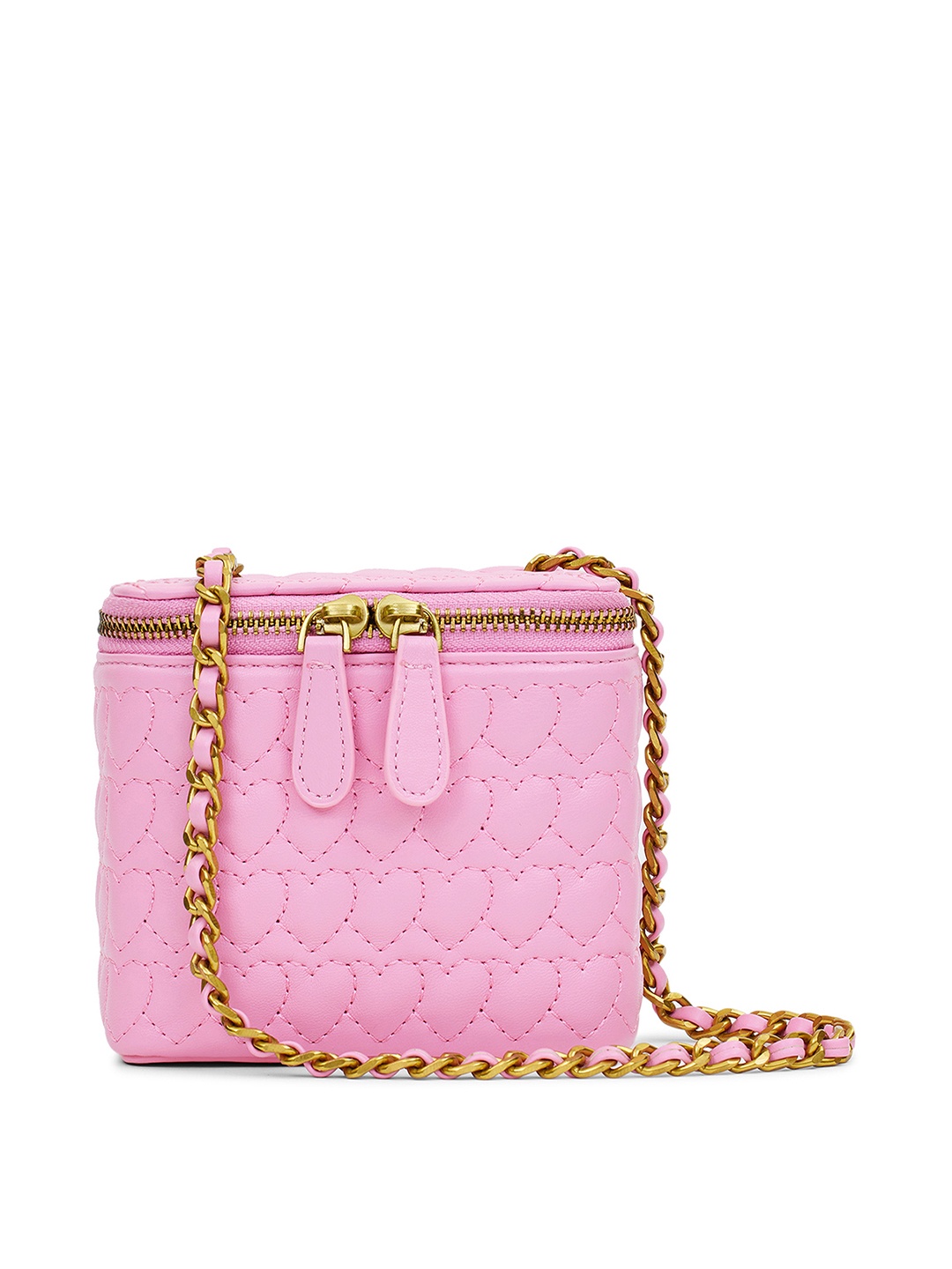 

MIRAGGIO Textured Structured Sling Bag, Pink