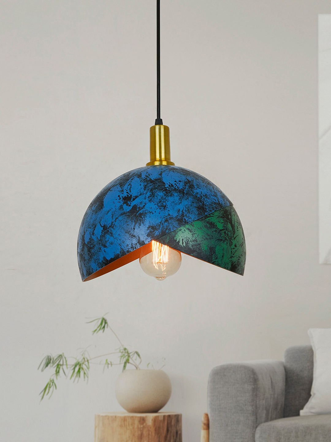 

Fos Lighting Blue & Green Abstract Shaped Ceiling Lamps