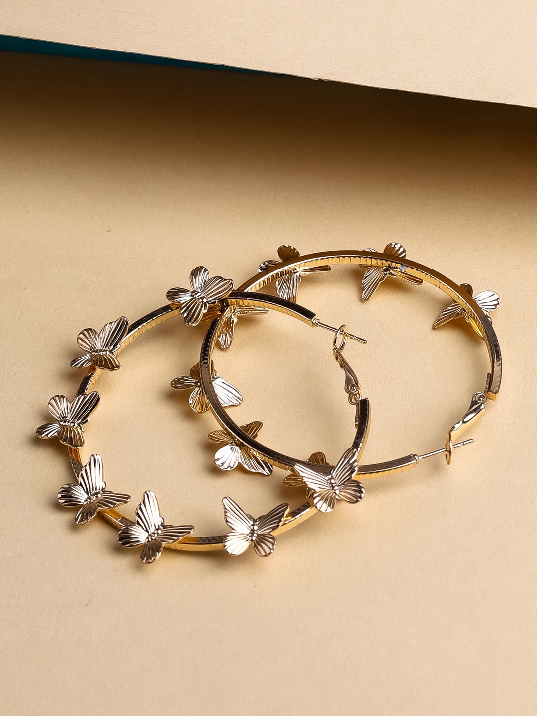 

VIRAASI Gold-Plated Quirky Hoop Earrings