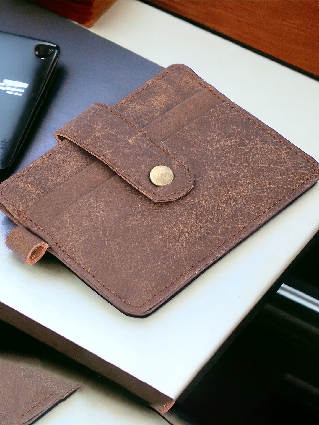 

Kastner Unisex Leather Card Holder, Brown