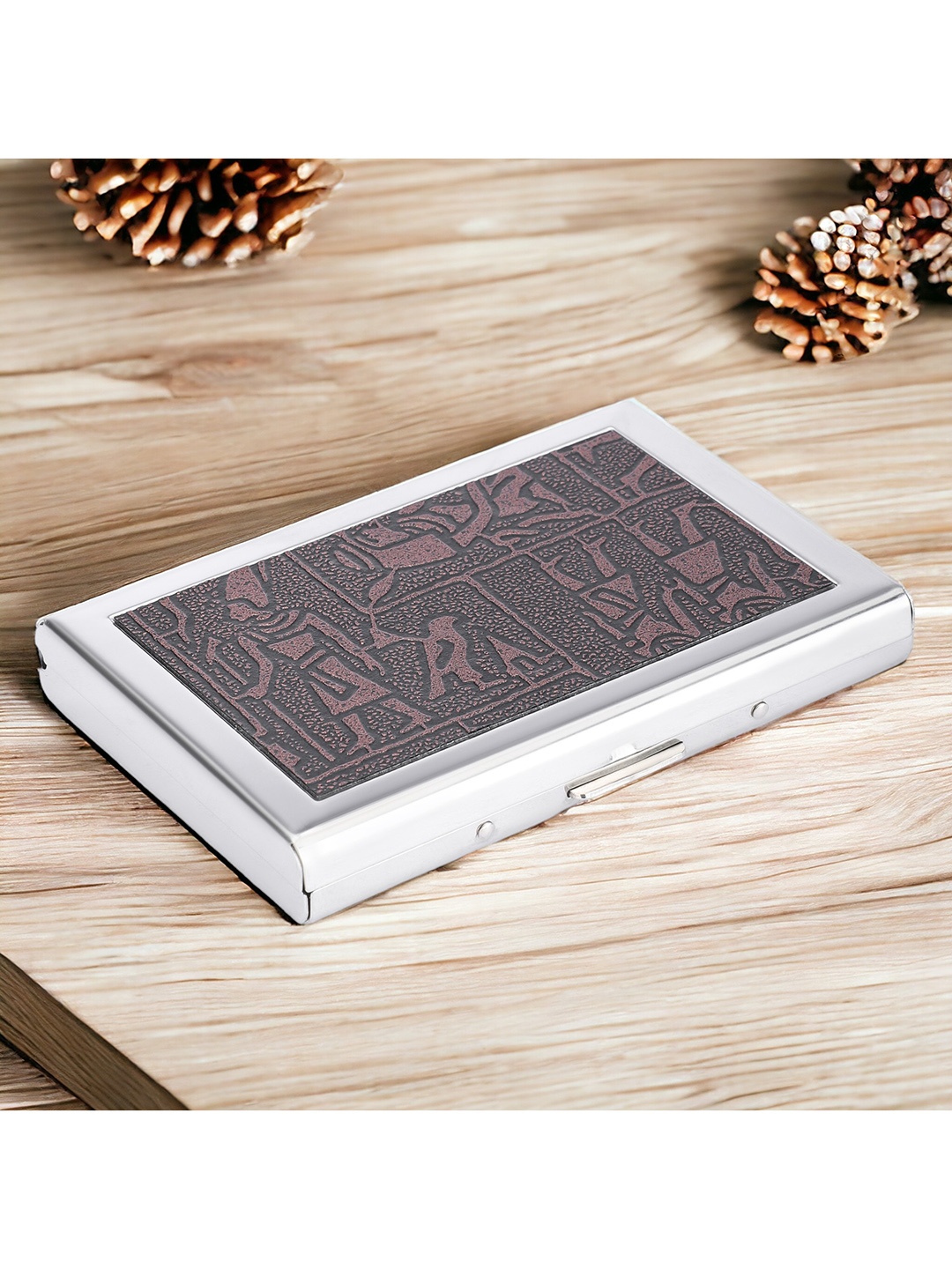 

Kastner Unisex Printed Short Card Holder, Silver