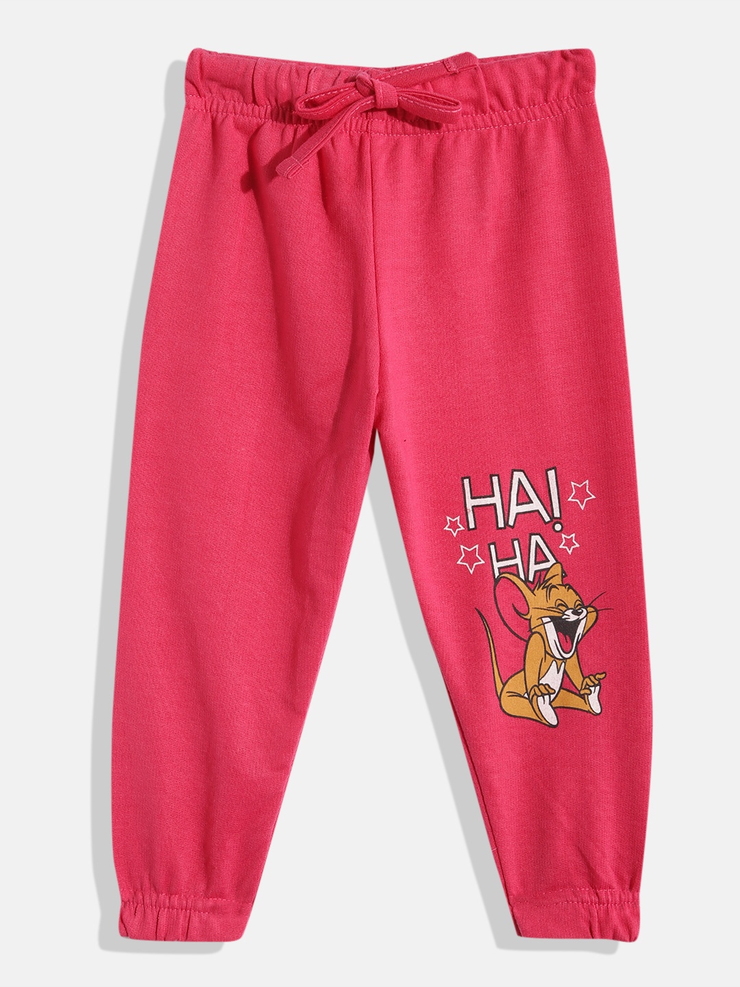 

Eteenz Girls Jerry Print Detail Premium Cotton Track Pants, Fuchsia