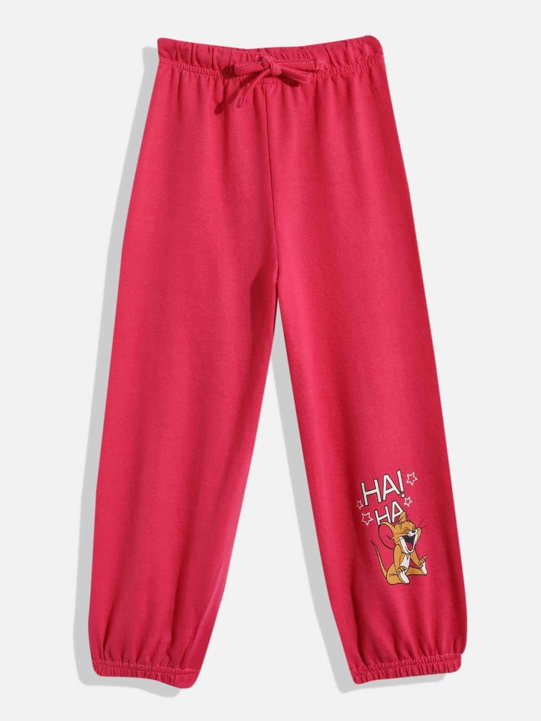 

Eteenz Girls Jerry Print Detail Premium Cotton Track Pants, Fuchsia