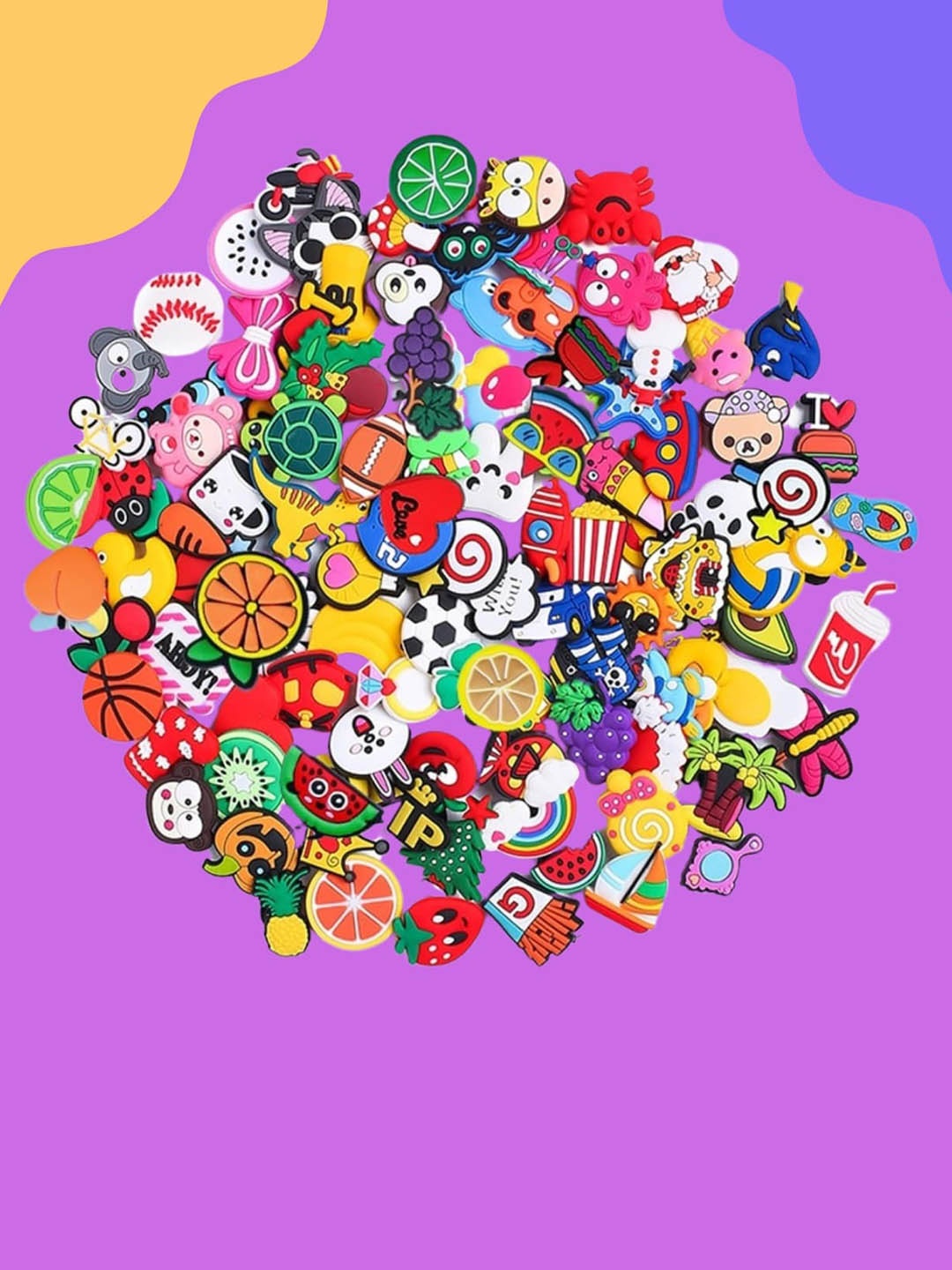 

Pinapes Unisex Set Of 12 Assorted Jibbitz Shoe Charms