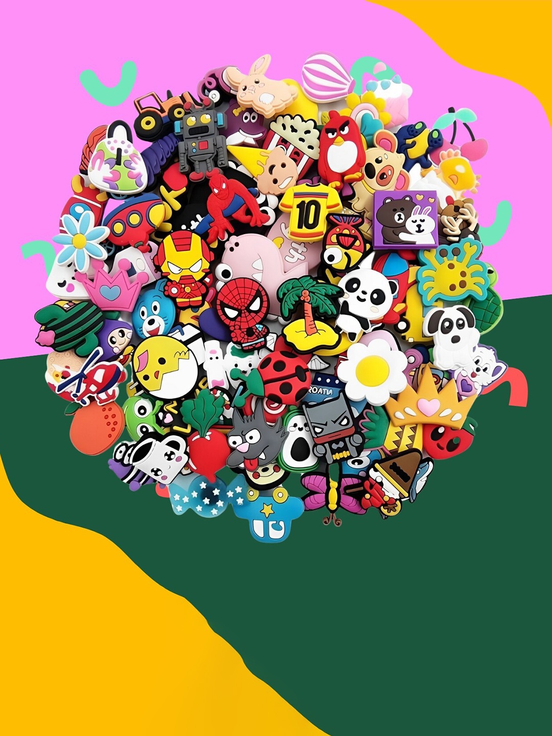 

Pinapes Set Of 12 Assorted Jibbitz
