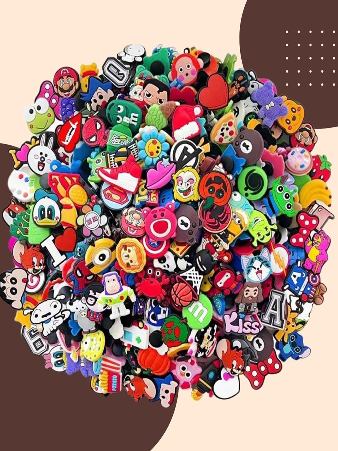 

Pinapes Unisex Set Of 12 Assorted Jibbitz Shoe Charms