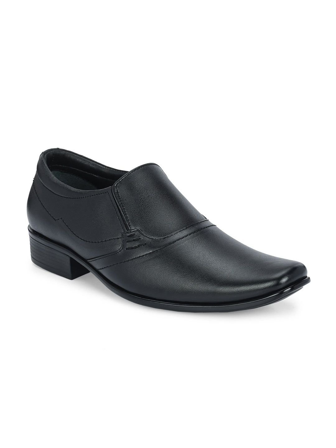 

GARDIN Men Textured Leather Formal Slip-On Shoes, Black