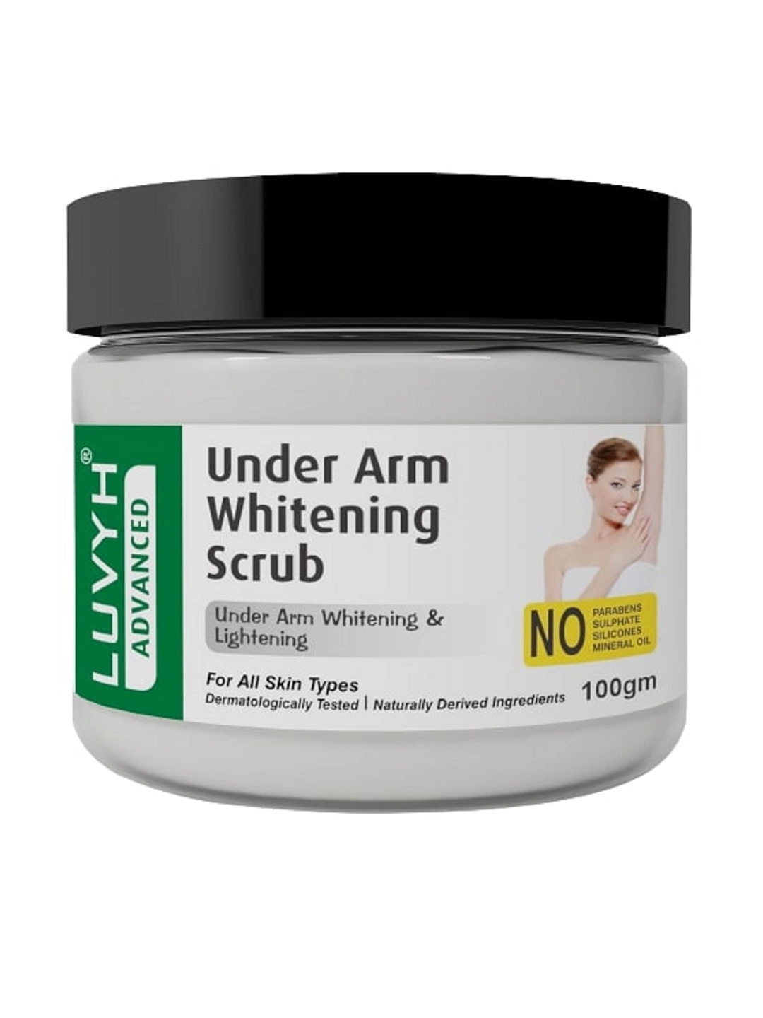 

LUVYH Under Arm Whitening Scrub 100g, White