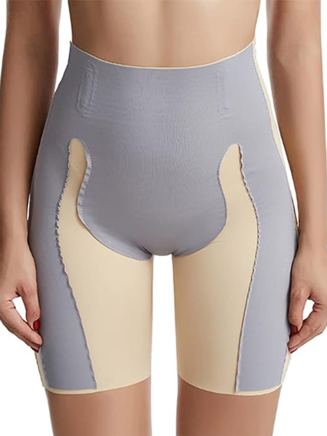 

Alexvyan Women Colour-Blocked Tummy & Thigh Shapewear, Beige