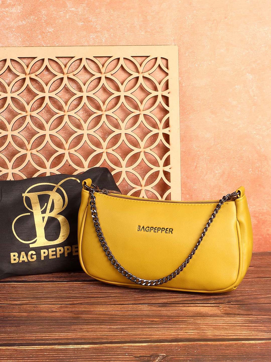 

Bag Pepper Structured Sling Bag, Mustard