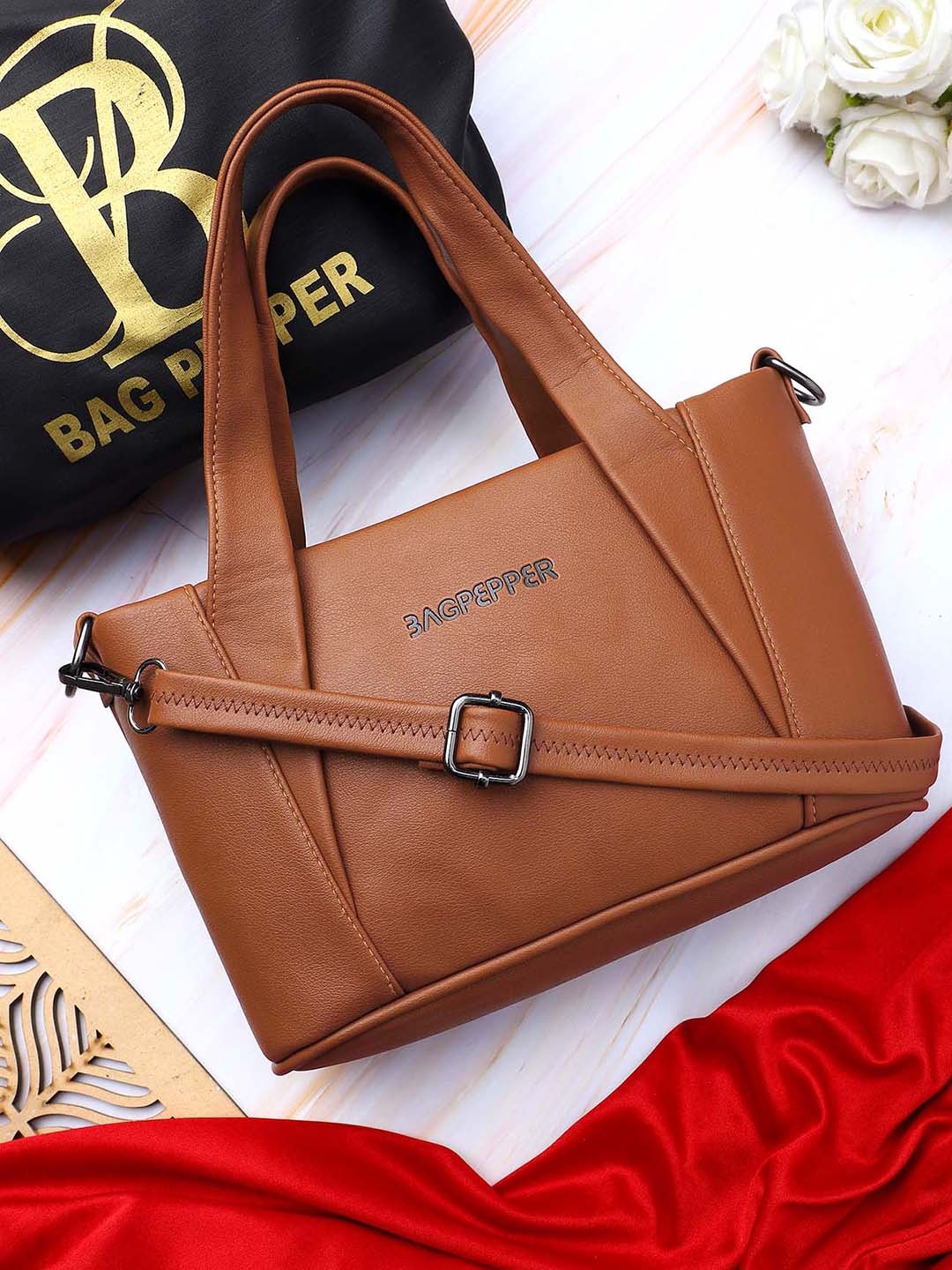 

Bag Pepper Structured Handheld Bag, Brown