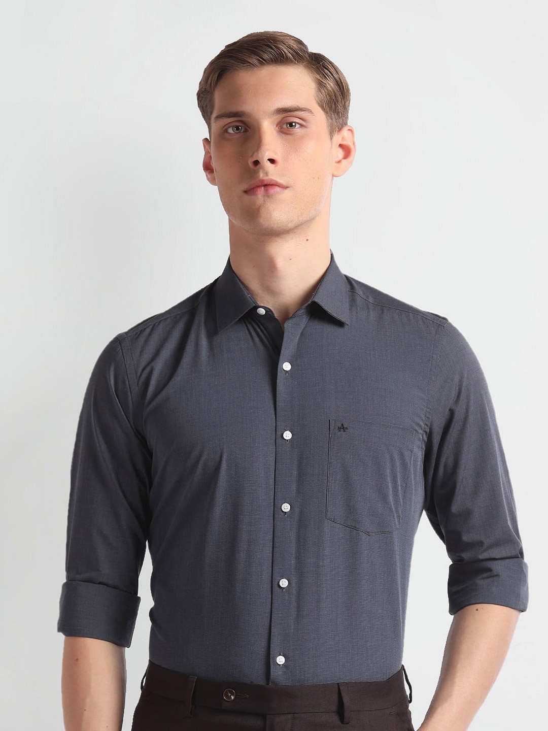 

Arrow Opaque Cotton Formal Shirt, Grey