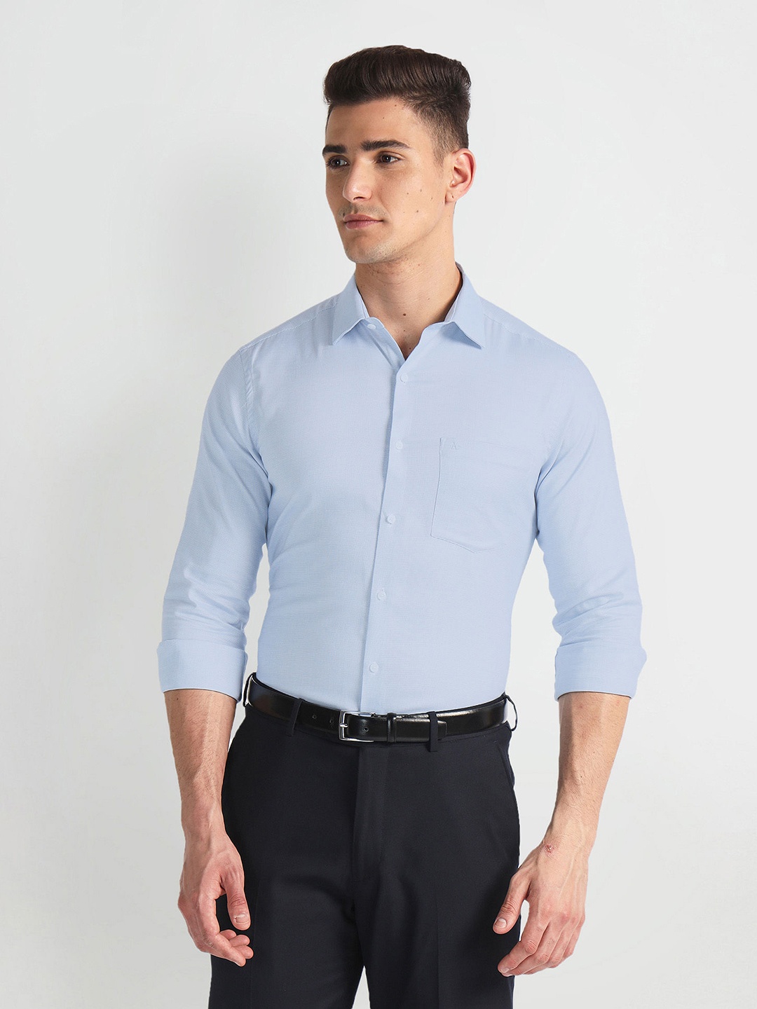 

Arrow Spread Collar Cotton Formal Shirt, Blue