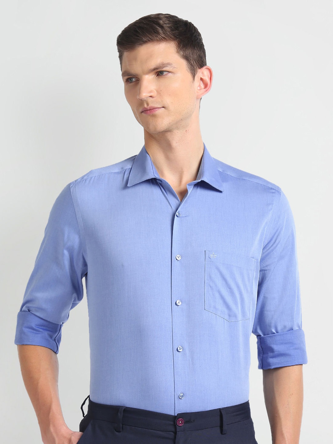 

Arrow Opaque Twill Cotton Autopress Formal Shirt, Blue