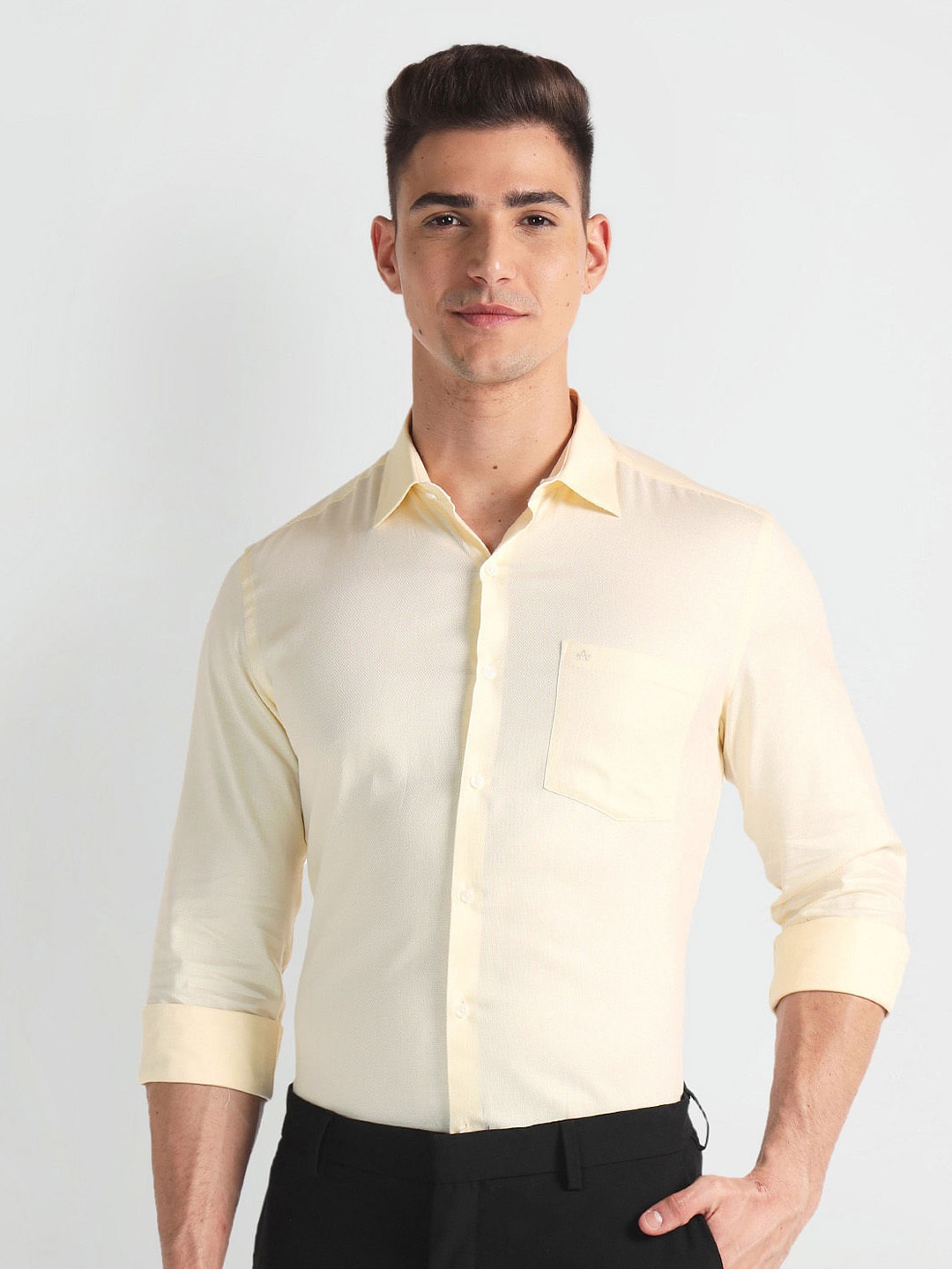 

Arrow Long Sleeves Pure Cotton Formal Shirt, Yellow