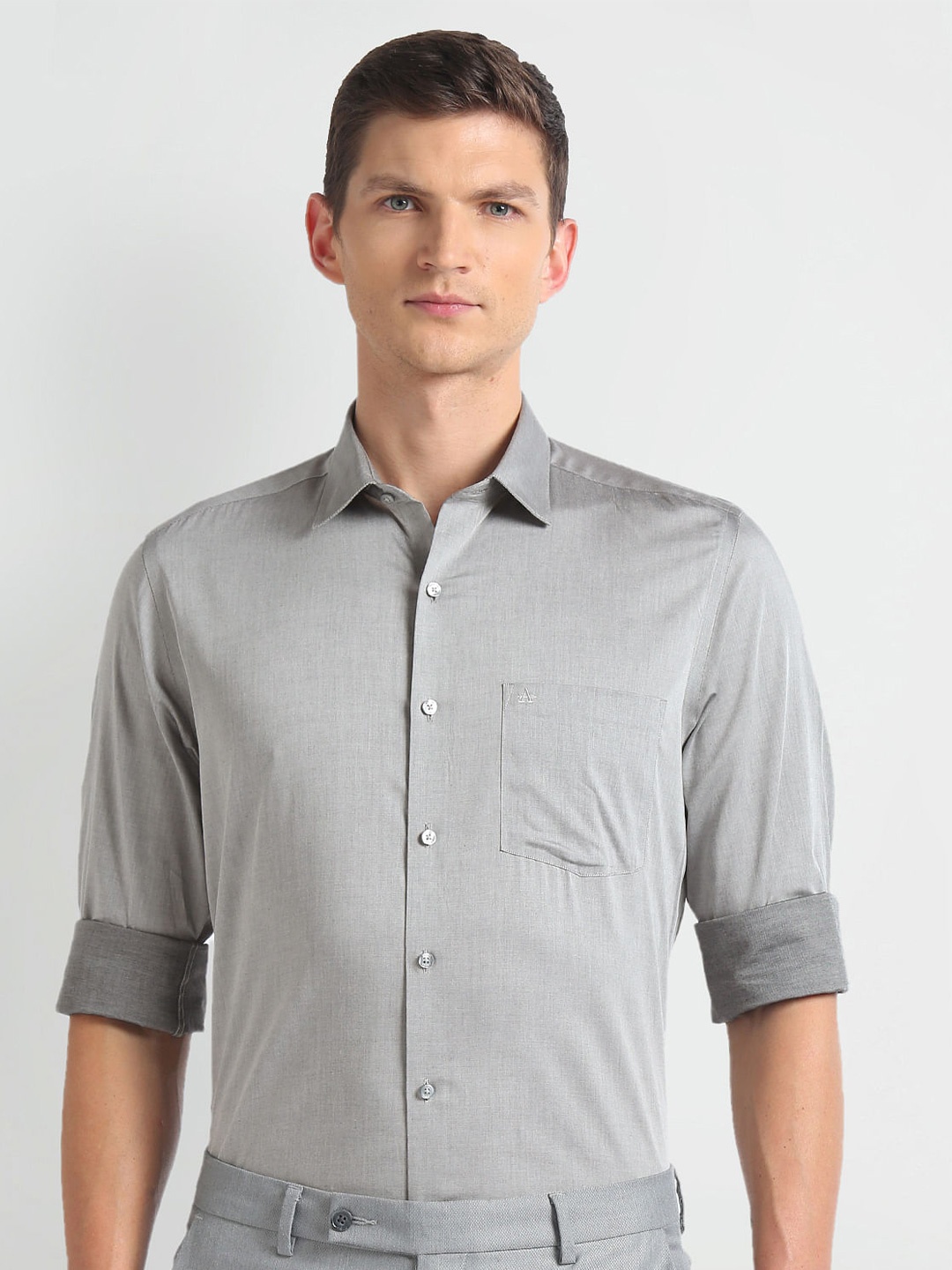 

Arrow Long Sleeves Cotton Autopress Formal Shirt, Grey