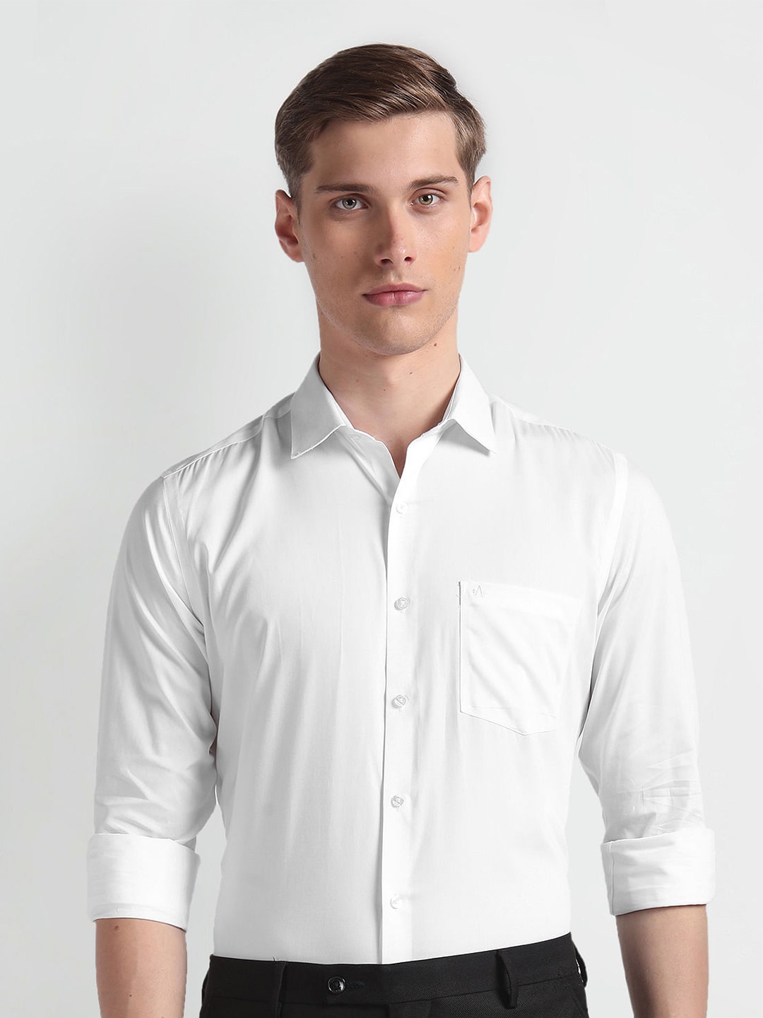 

Arrow Long Sleeves Pure Cotton Autopress Formal Shirt, White