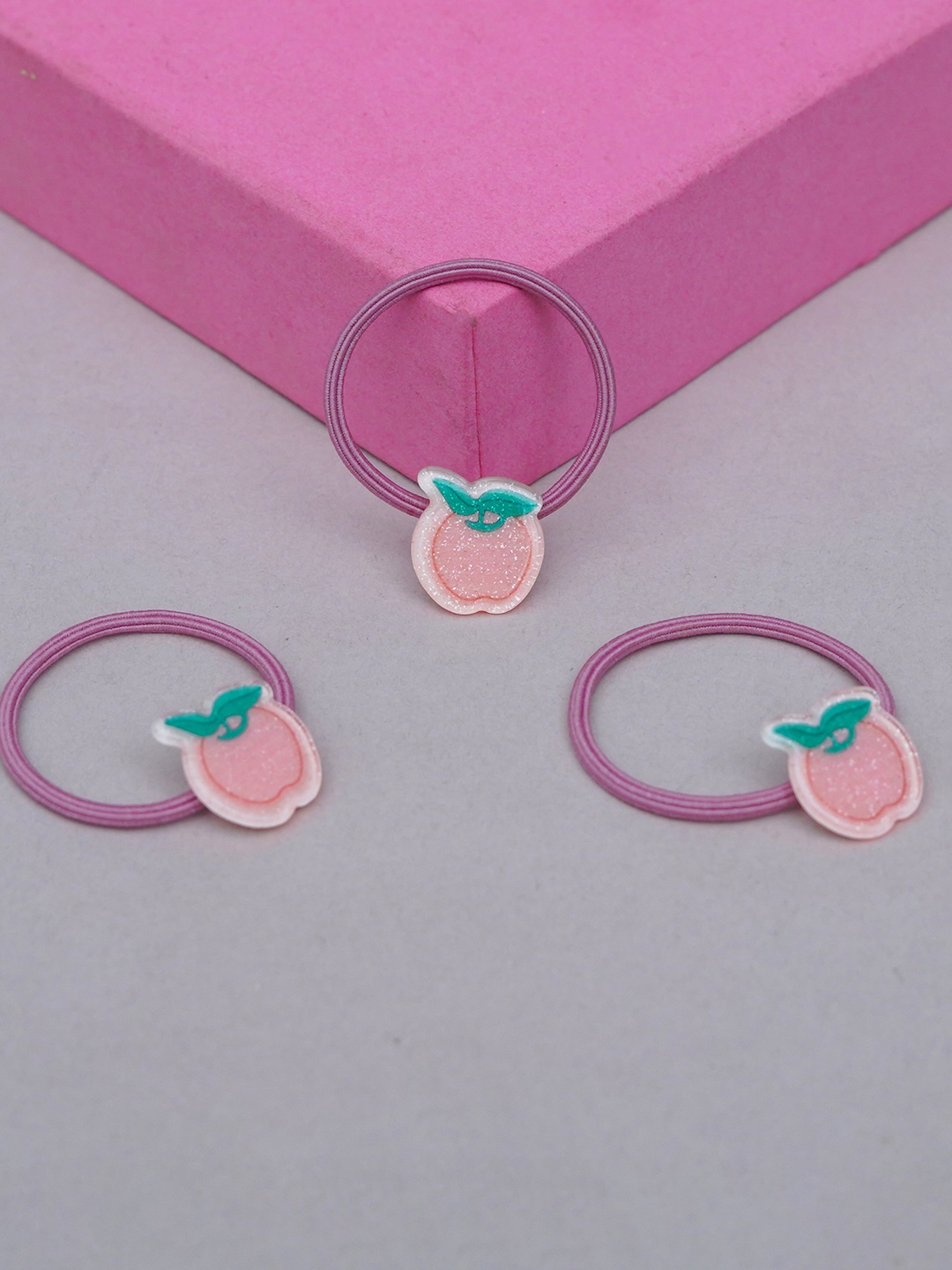 

The Magic Wand Girls Set of 3 Ponytail Holders, Pink