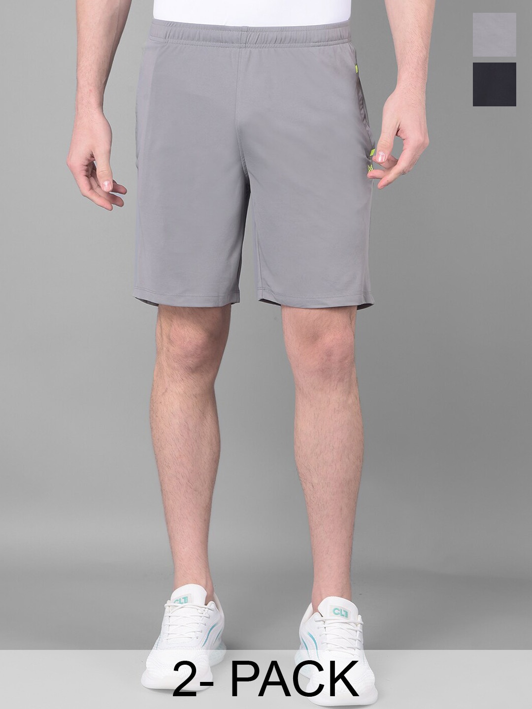 

Force NXT Men Pack Of 2 Anti-Viral Anti-Odour Cool Training Shorts, Black