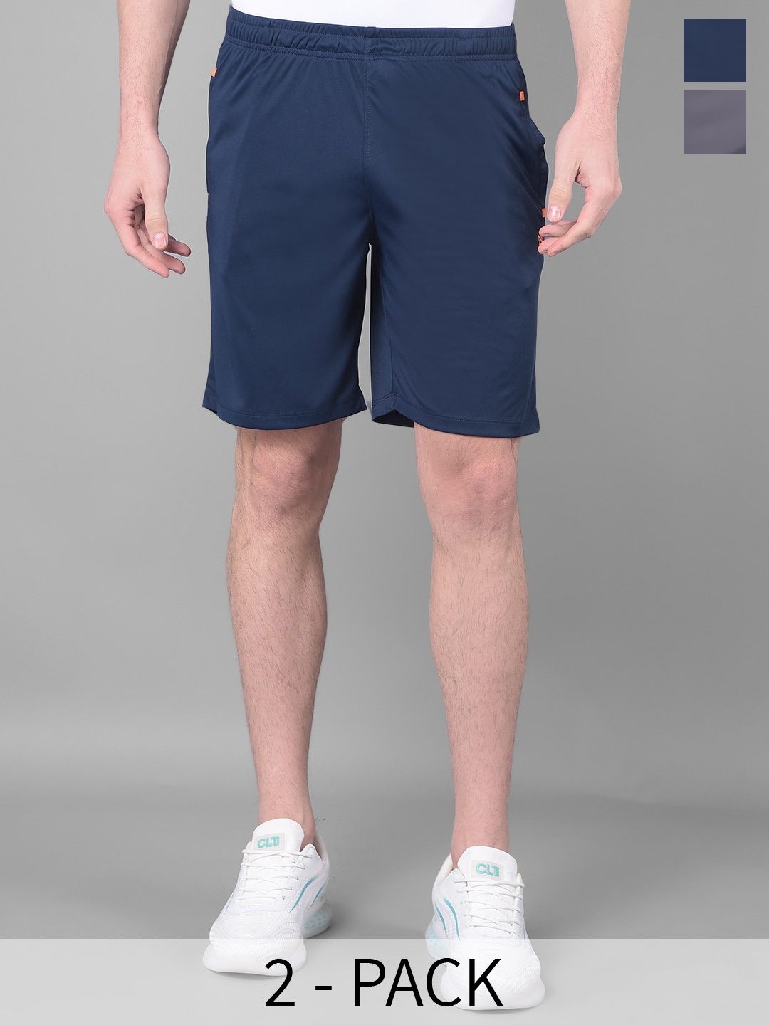 

Force NXT Men Pack Of 2 Anti Viral Anti Odour Cool Sports Shorts, Blue