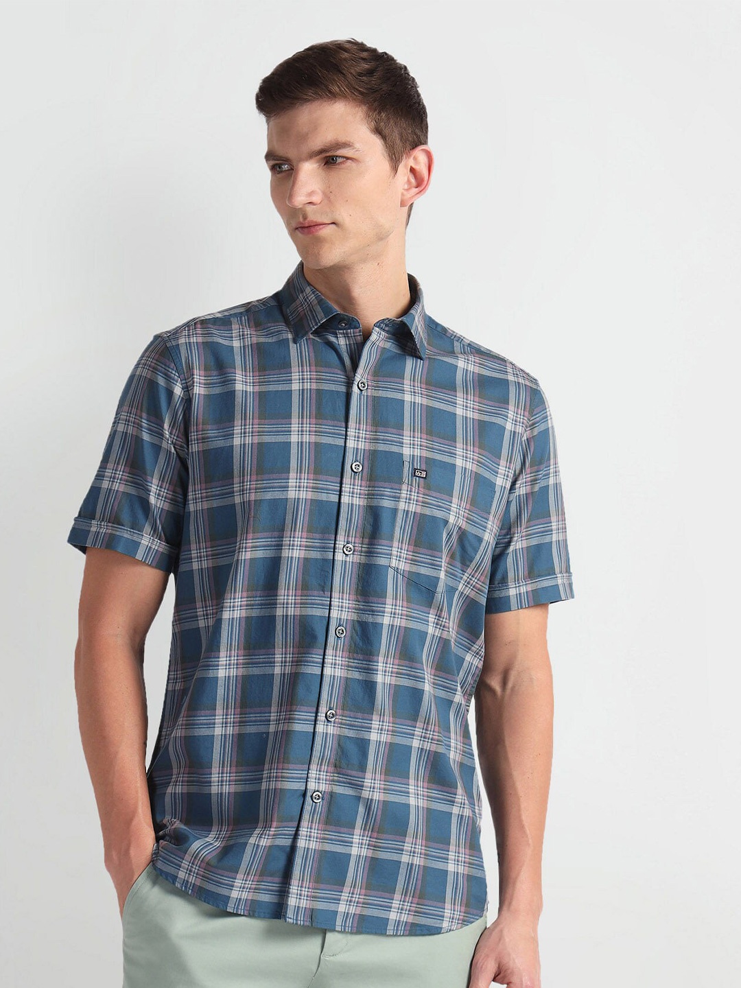

Arrow Sport Checked Cotton Casual Shirt, Blue