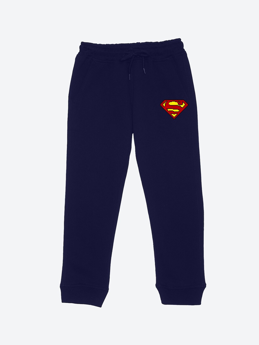 

YK Warner Bros Boys Printed Mid-Rise Cotton Joggers, Blue