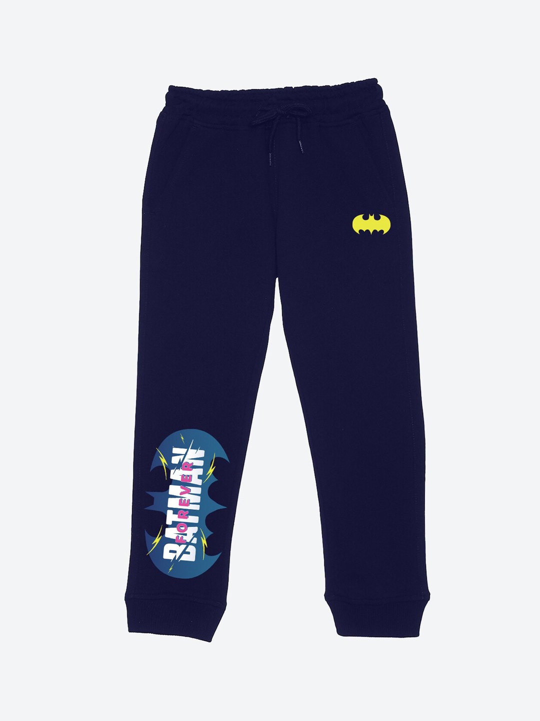 

YK Warner Bros Boys Mid-Rise Cotton Joggers, Navy blue