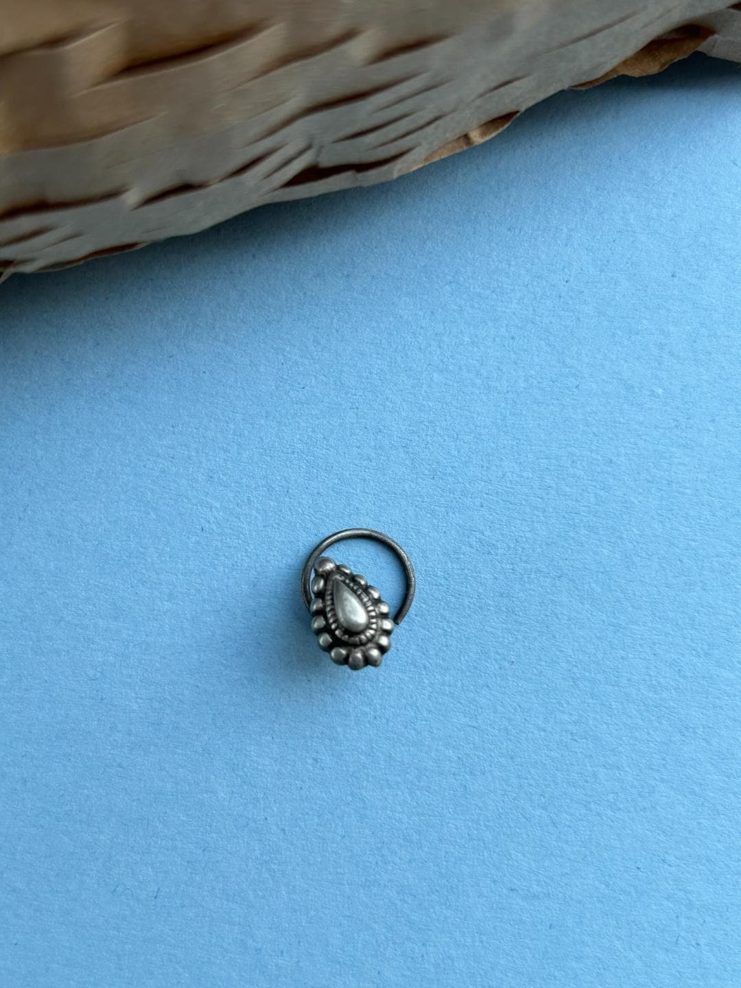 

FIROZA Pure Silver Ankush Nosepin