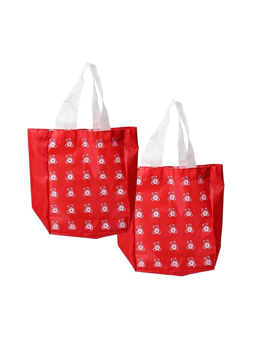 

MARKET99 Printed Cotton Tote Bag, Red