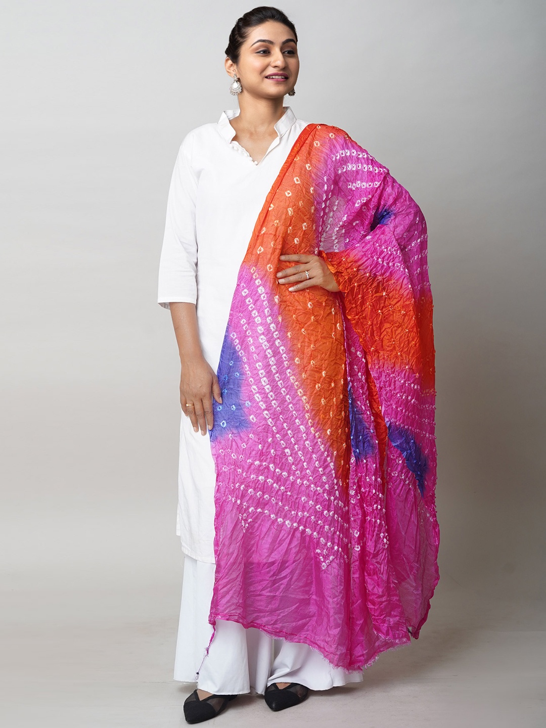 

Unnati Silks Bandhani Dyed Dupatta, Blue