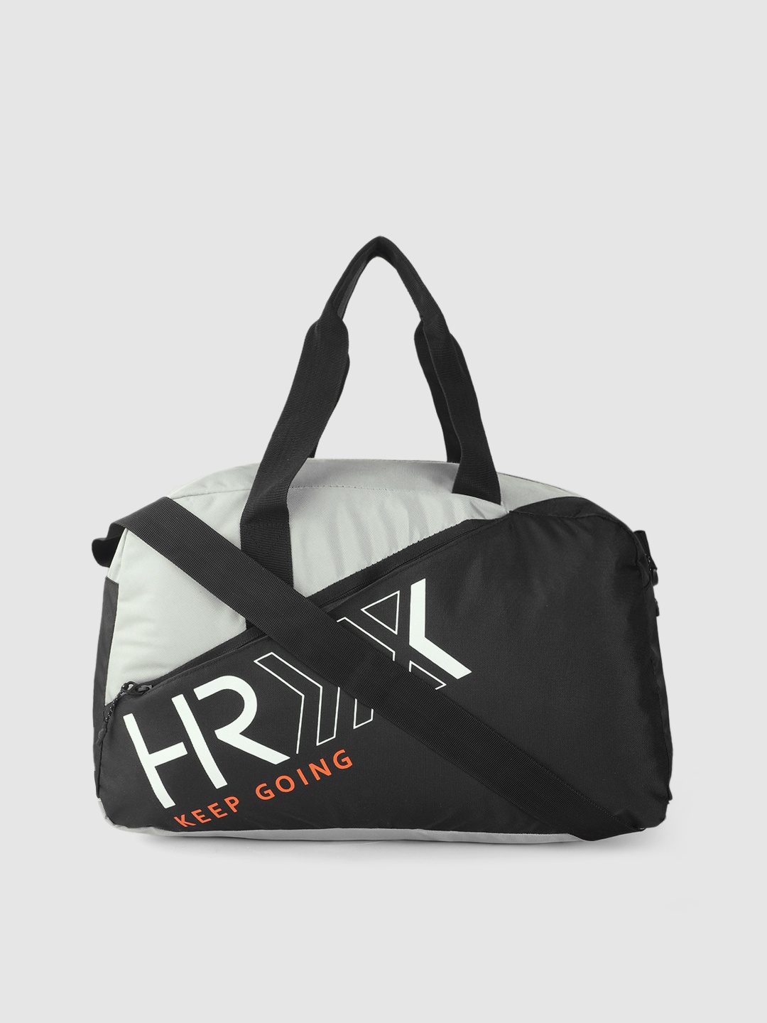 

HRX by Hrithik Roshan Colourblocked Duffel Bag with Brand Name Printed 24.6 L, Grey