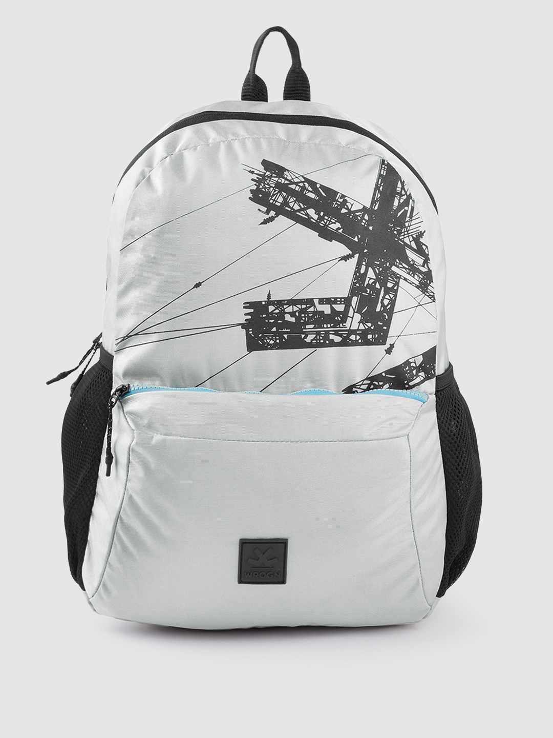 

WROGN Unisex Brand Logo Printed Backpack 15.6 Litres, Grey